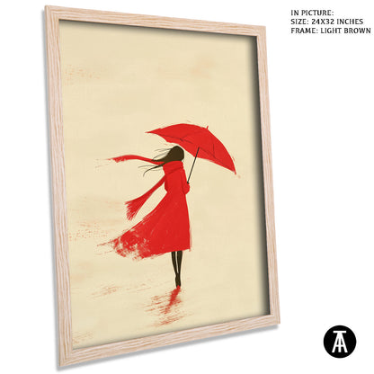 Artwork in Dark Brown Frame