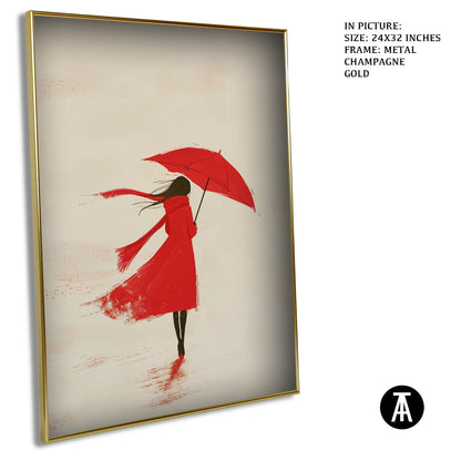 Artwork in Light Brown Frame
