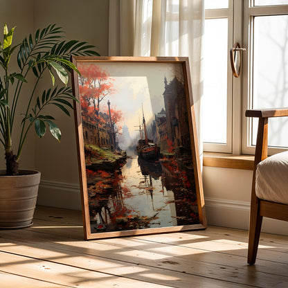 Vintage London Painting in a Lifestyle Setting