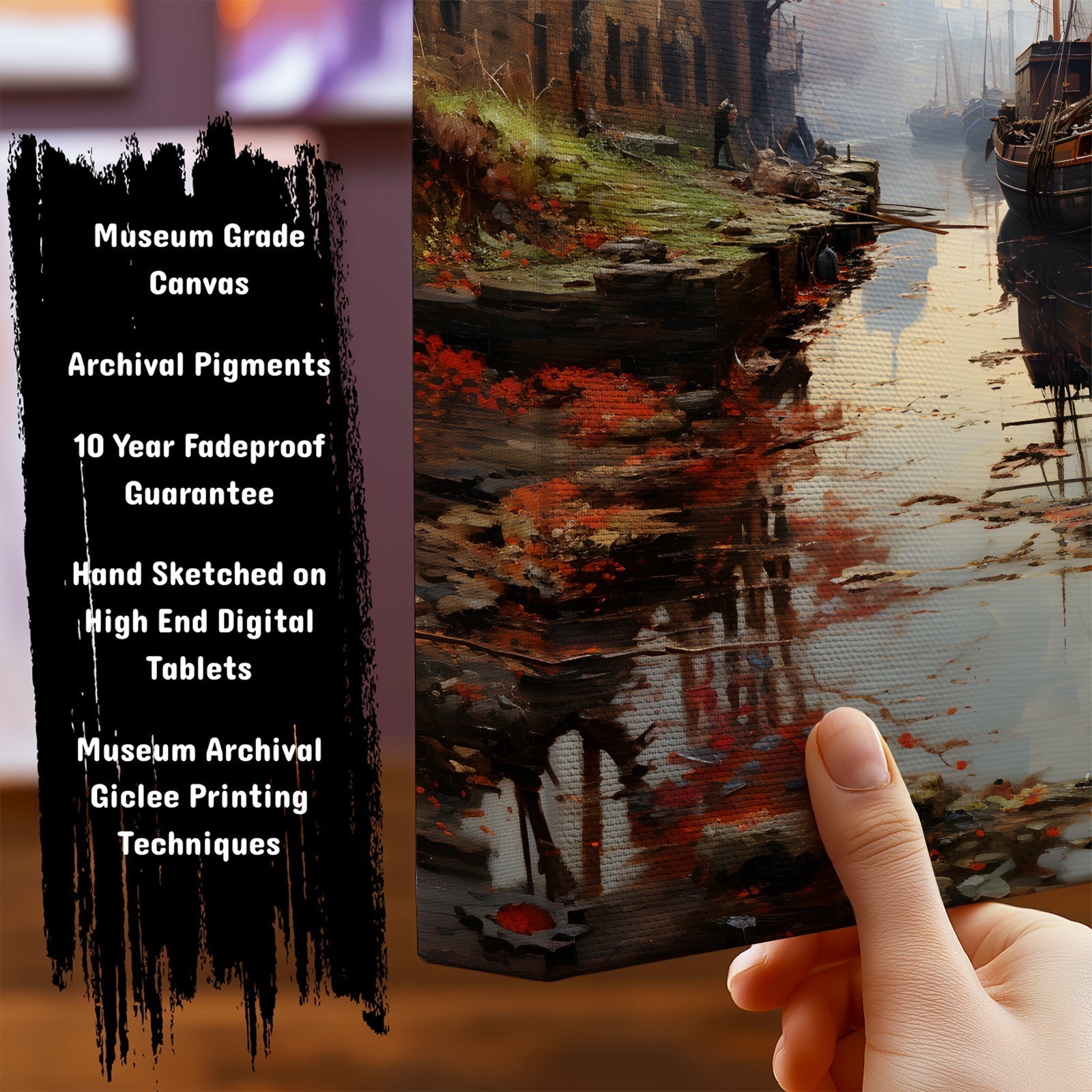Information about Vintage London Canvas Art Print
