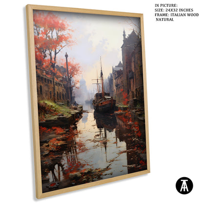 Artwork in Natural Wood Frame