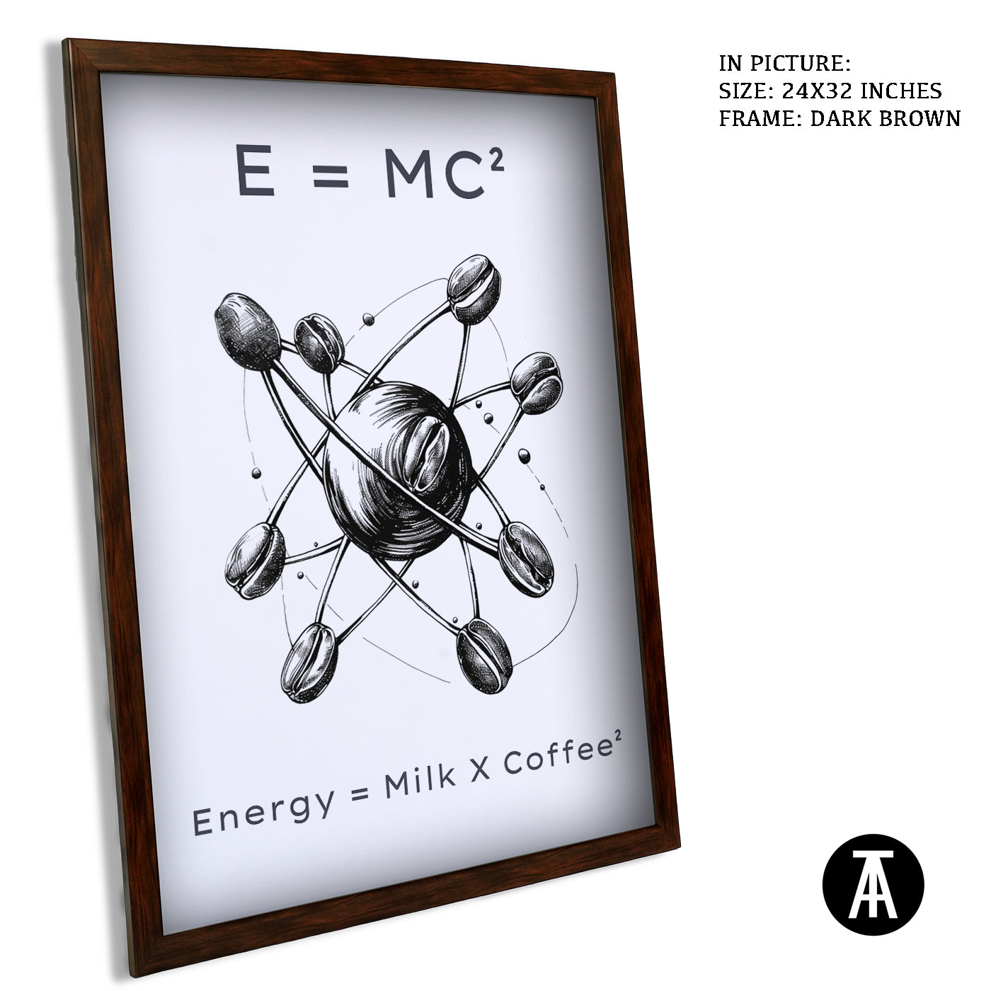 Artwork in Metal Champagne Gold Frame