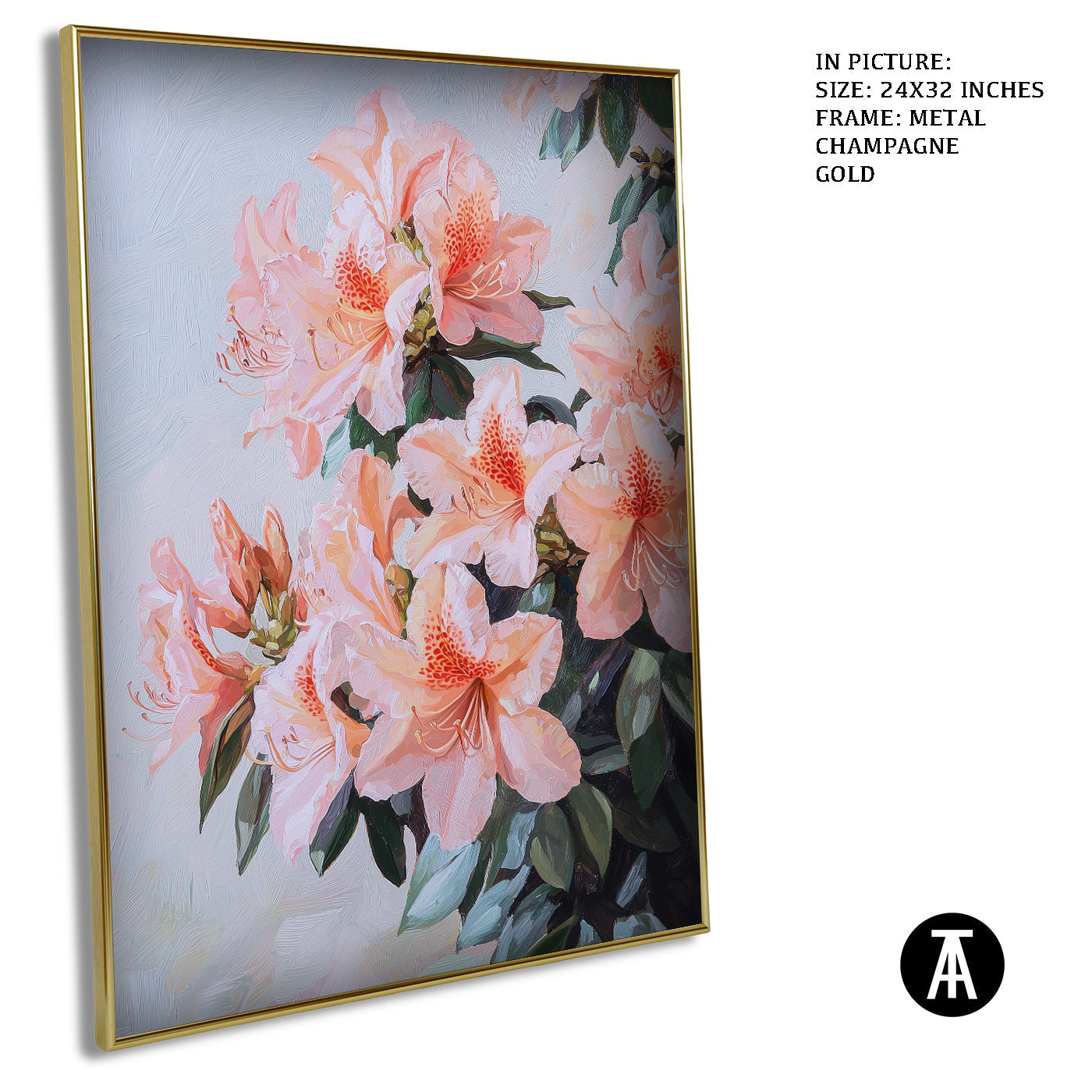 Artwork in Light Brown Frame
