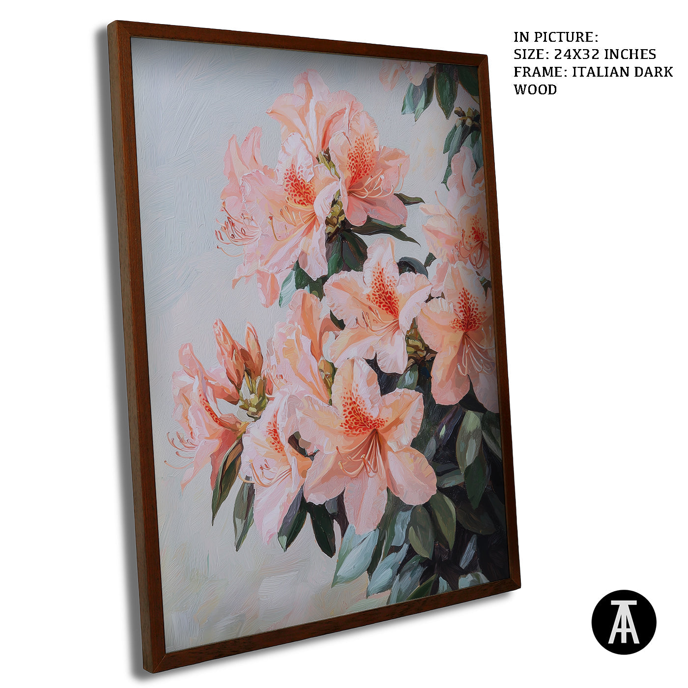 Artwork in Dark Wood Frame
