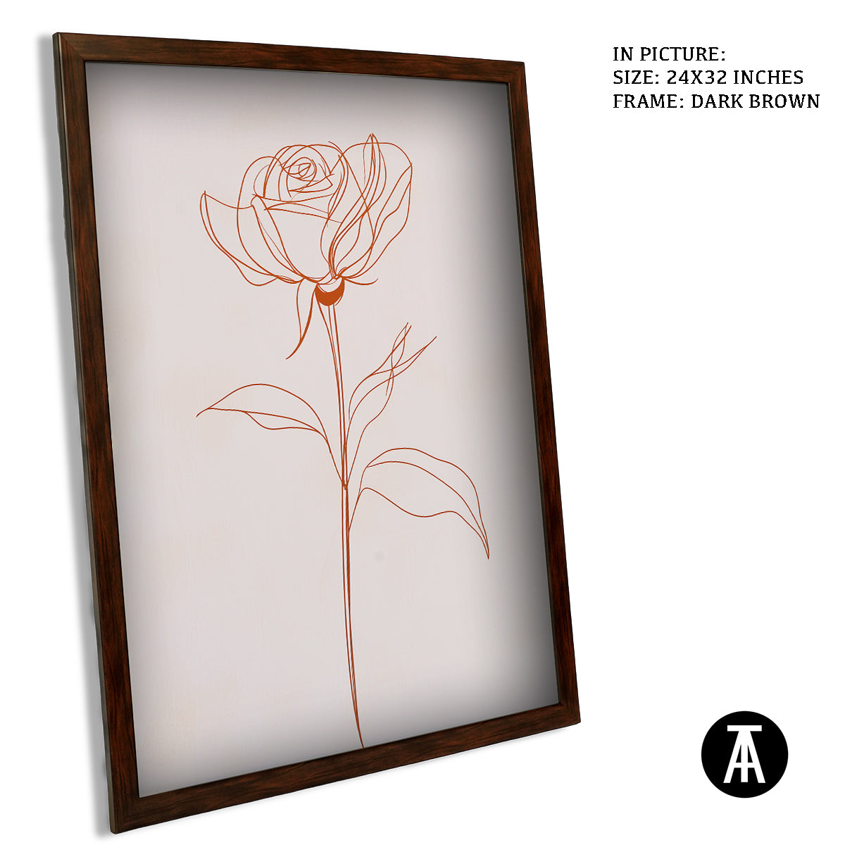 Artwork in Metal Champagne Gold Frame
