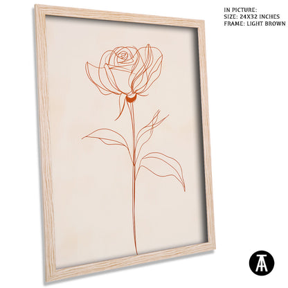 Artwork in Dark Brown Frame
