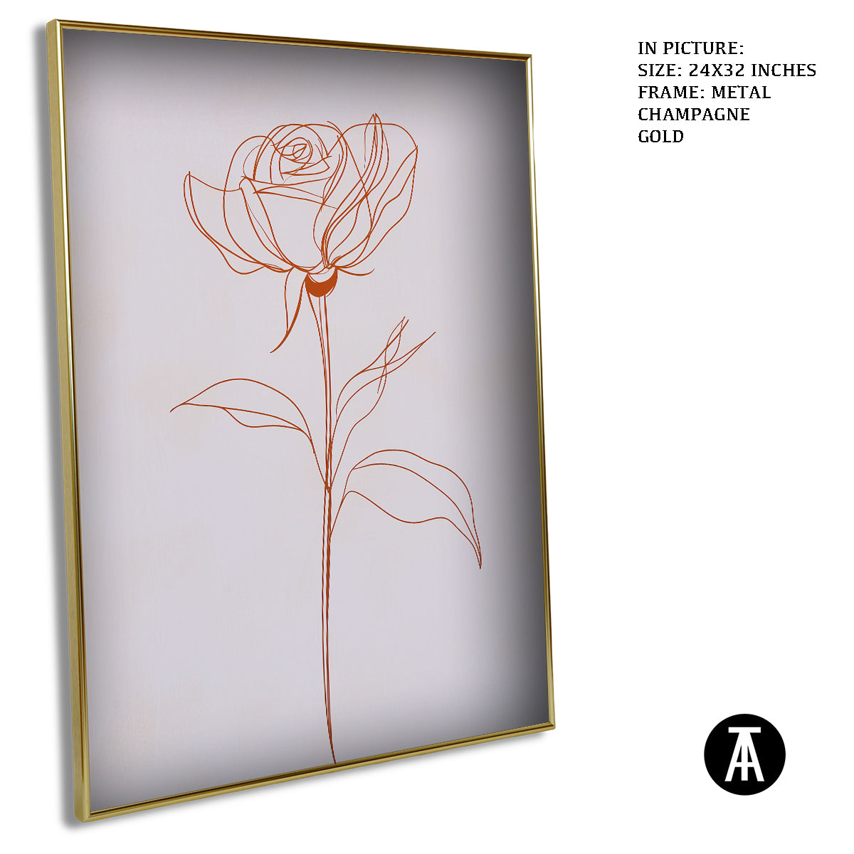 Artwork in Light Brown Frame