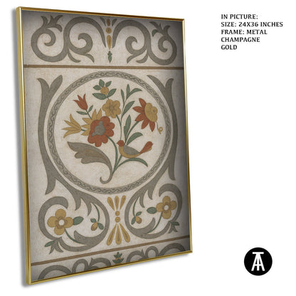 Artwork in Metal Champagne Gold Frame