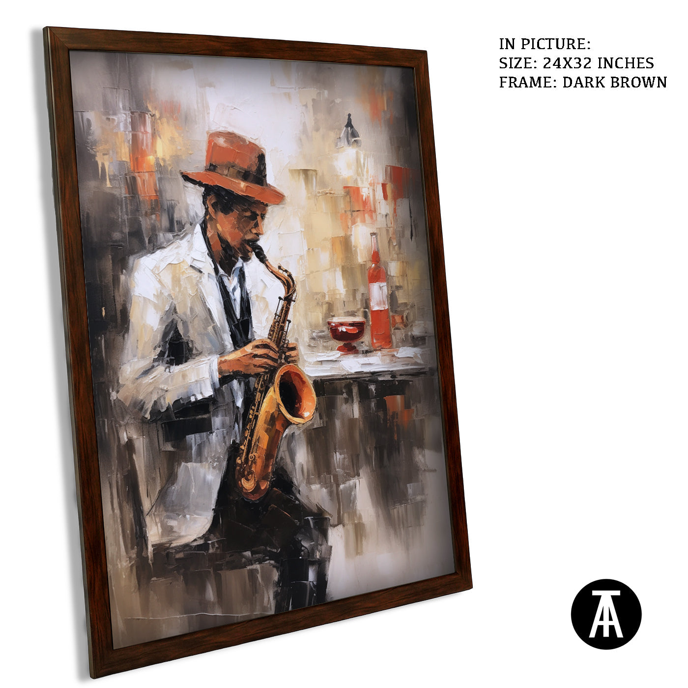 Artwork in Metal Champagne Gold Frame