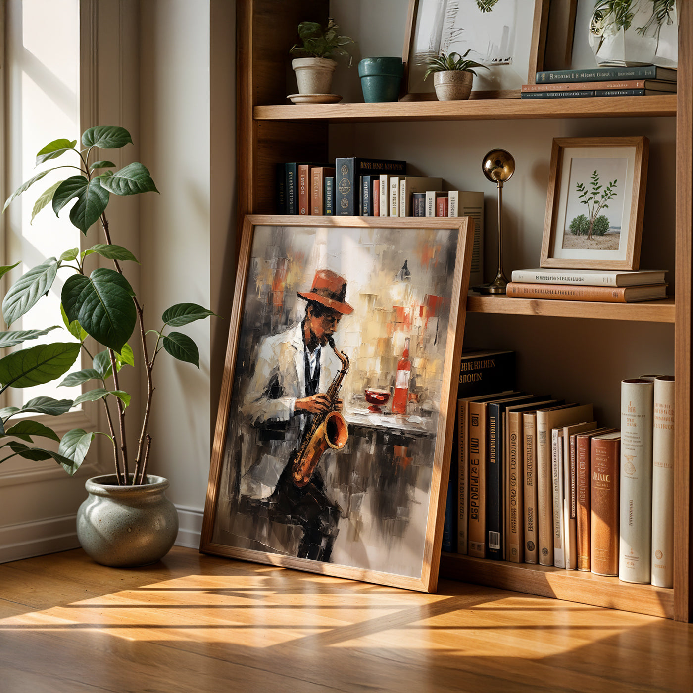 Cafe Art Painting in a Lifestyle Setting
