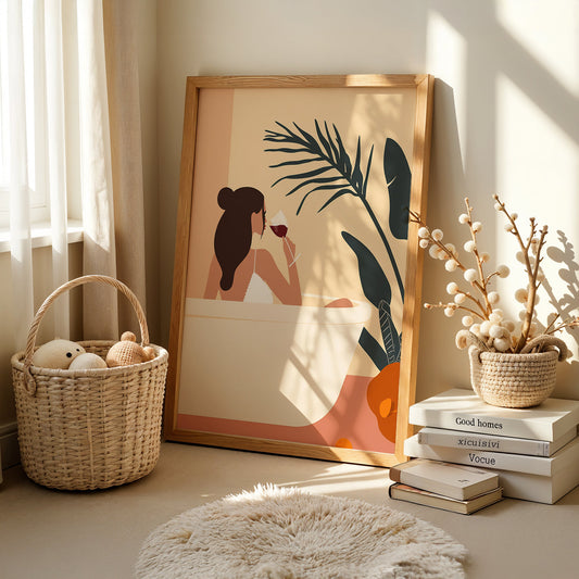 Boho Art Painting in a Lifestyle Setting