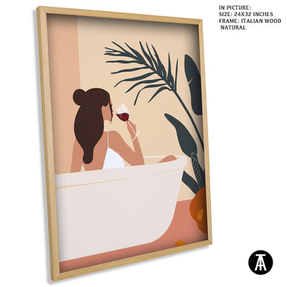 Artwork in Natural Wood Frame