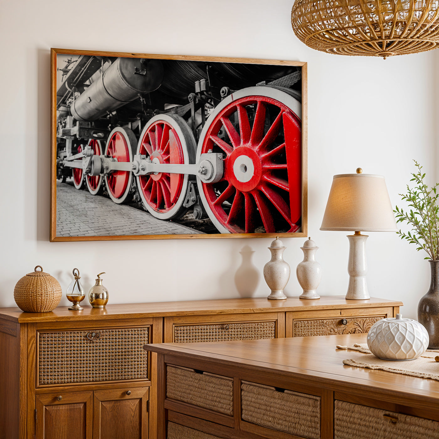 Cafe Art Painting in a Lifestyle Setting