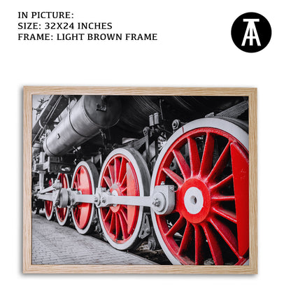Artwork in Dark Brown Frame