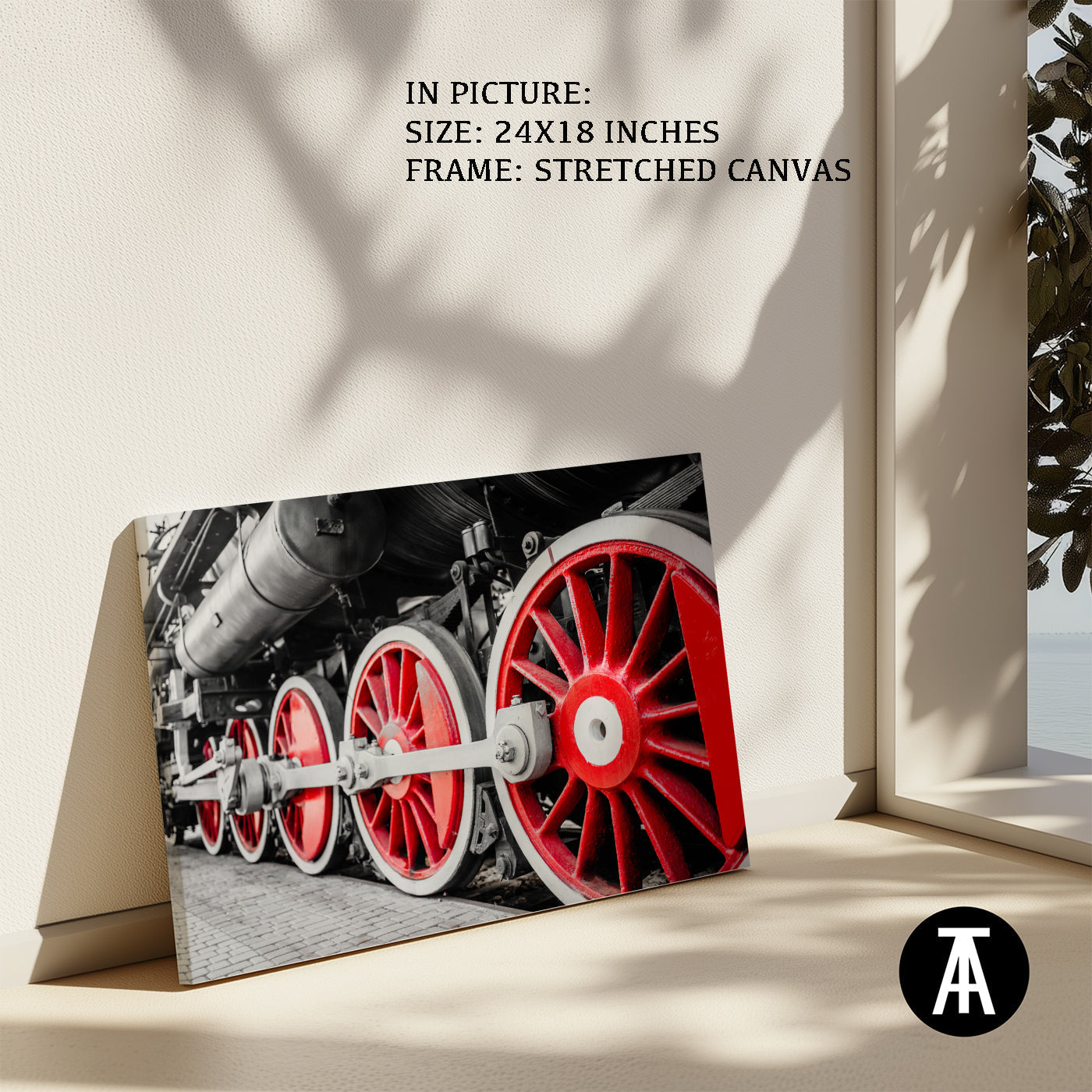 Artwork in Natural Wood Frame