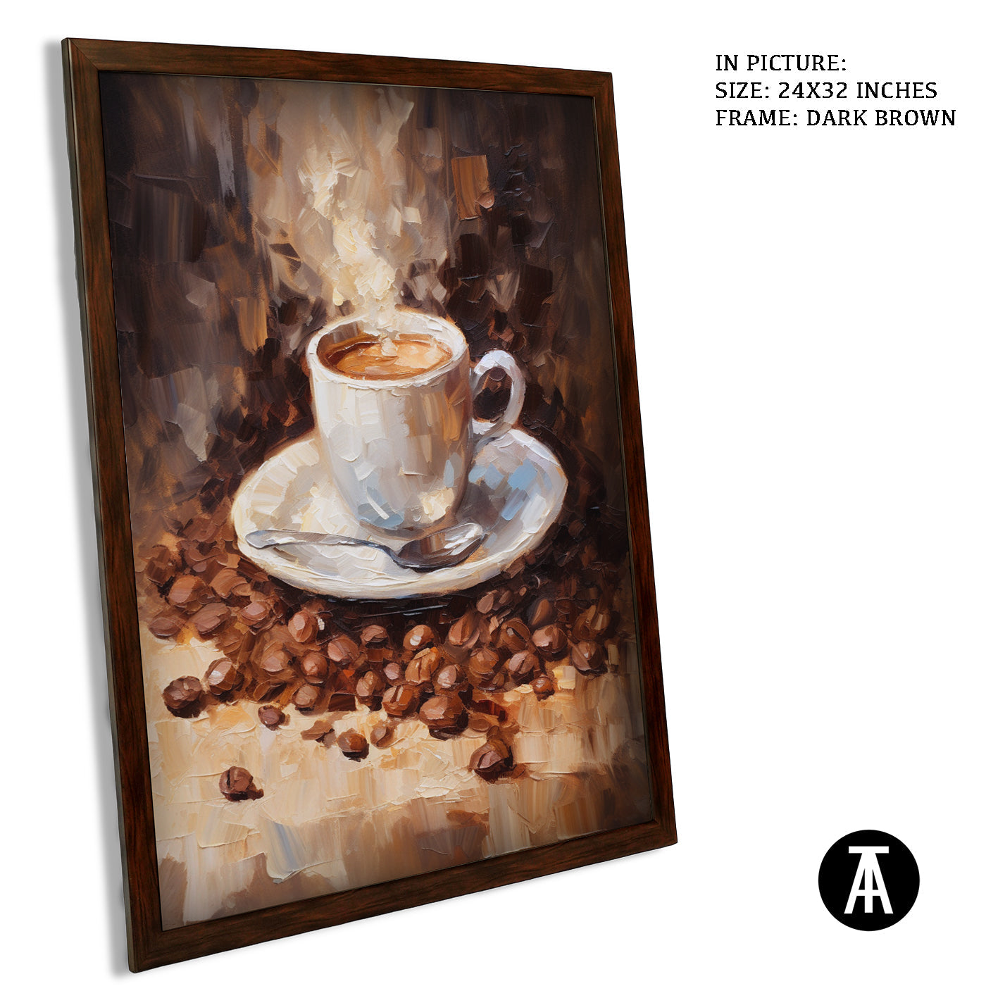 Artwork in Metal Champagne Gold Frame