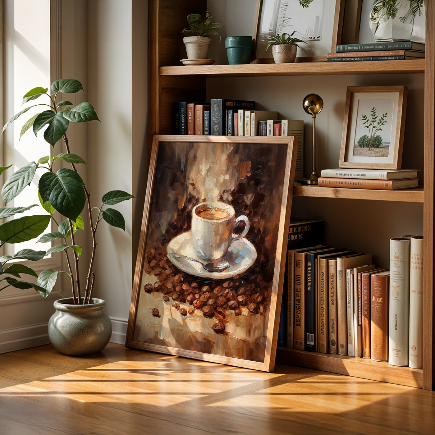 Cafe Art Painting in a Lifestyle Setting
