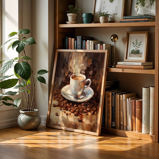Cafe Art Painting in a Lifestyle Setting