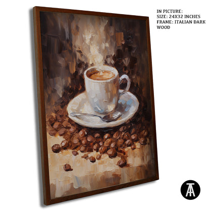 Artwork in Dark Wood Frame