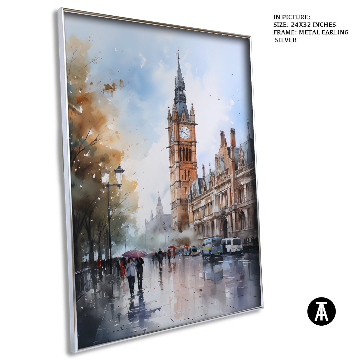 Artwork in Metal Earling Silver Frame