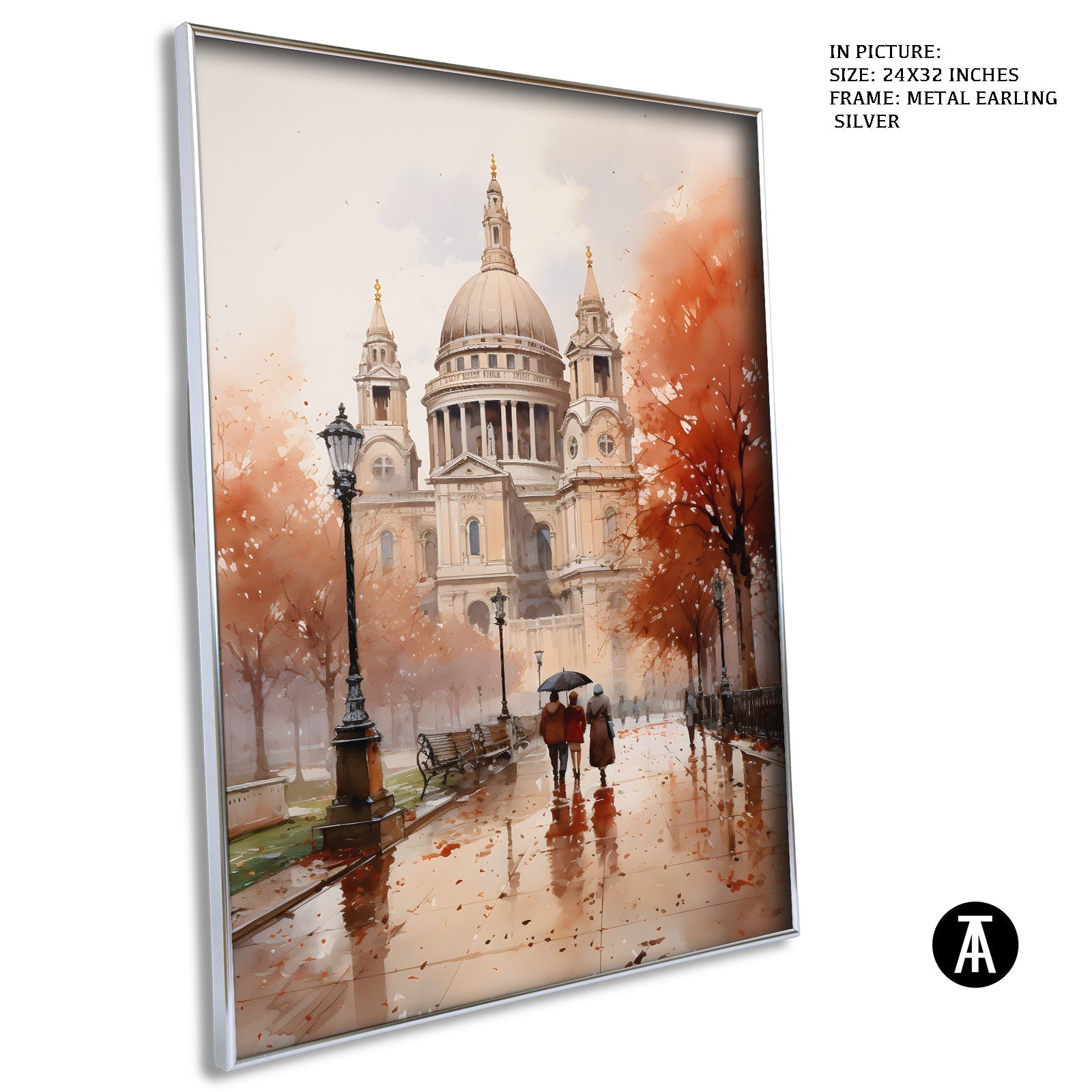 Artwork in Metal Earling Silver Frame