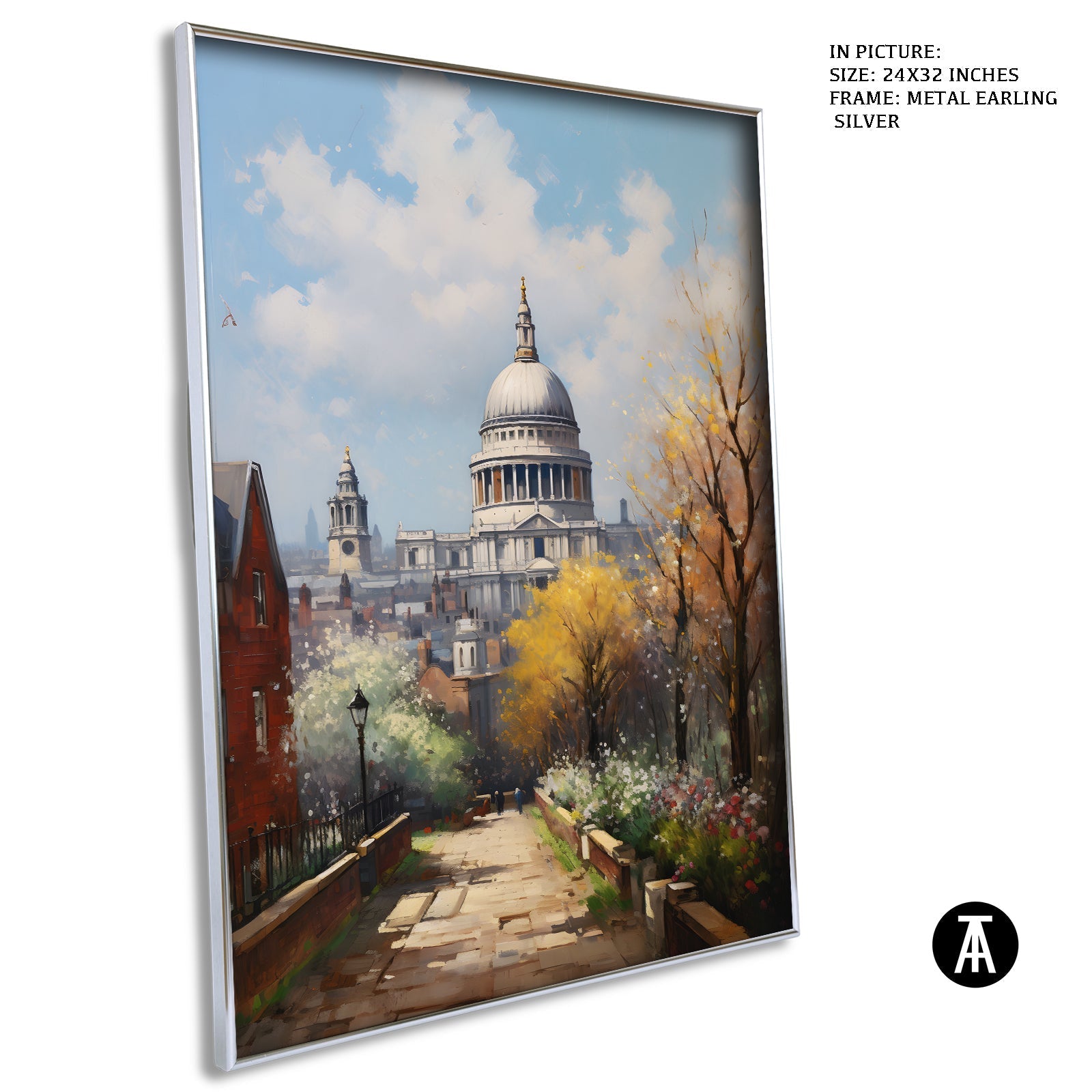 Artwork in Metal Earling Silver Frame