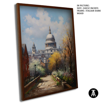 Artwork in Dark Wood Frame