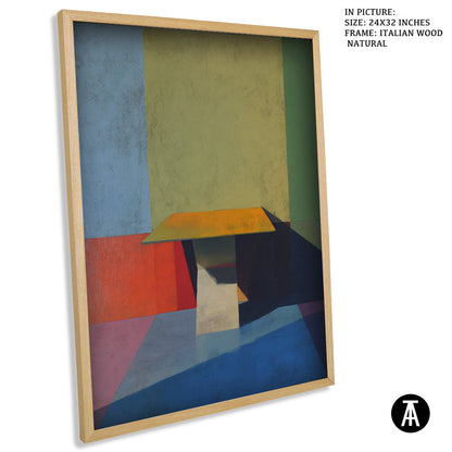 Artwork in Natural Wood Frame
