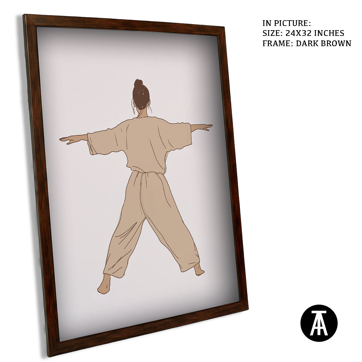 Artwork in Metal Champagne Gold Frame