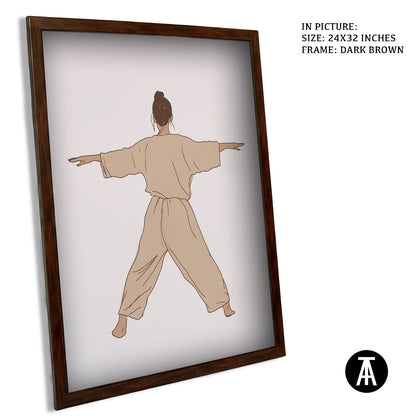 Artwork in Metal Champagne Gold Frame
