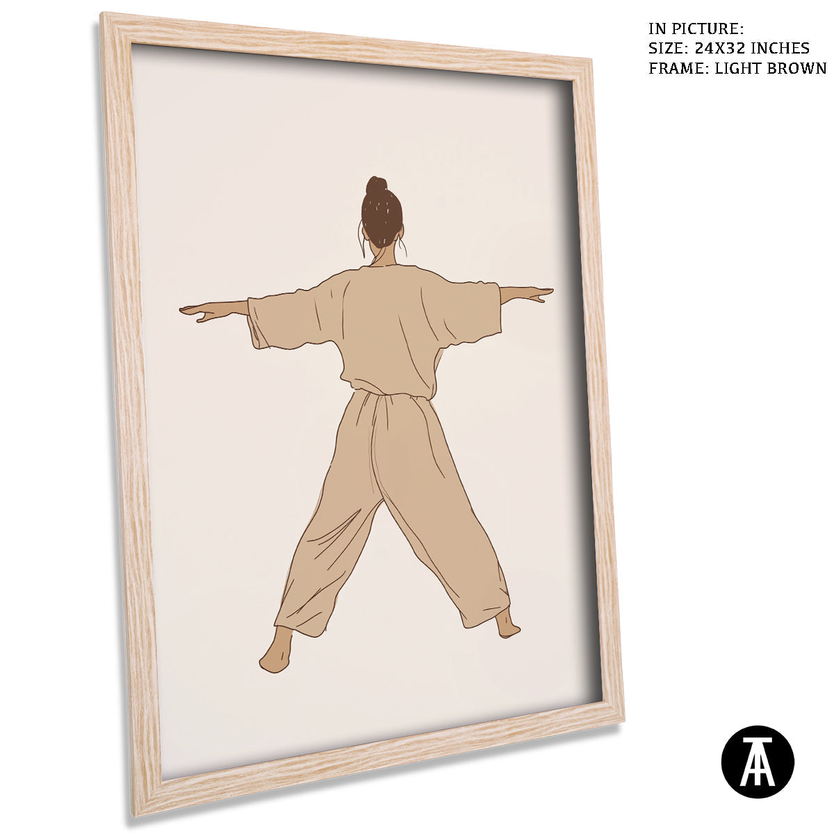 Artwork in Dark Brown Frame
