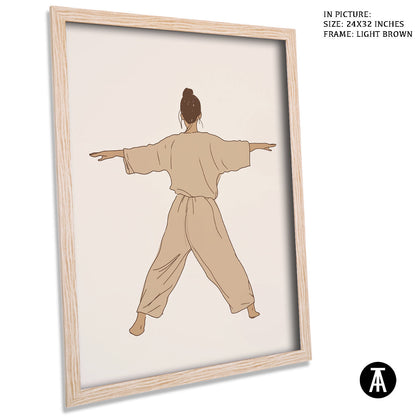 Artwork in Dark Brown Frame