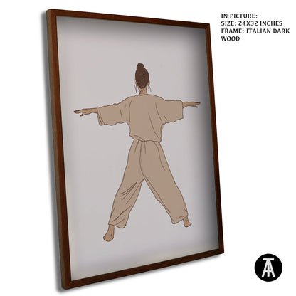 Artwork in Dark Wood Frame