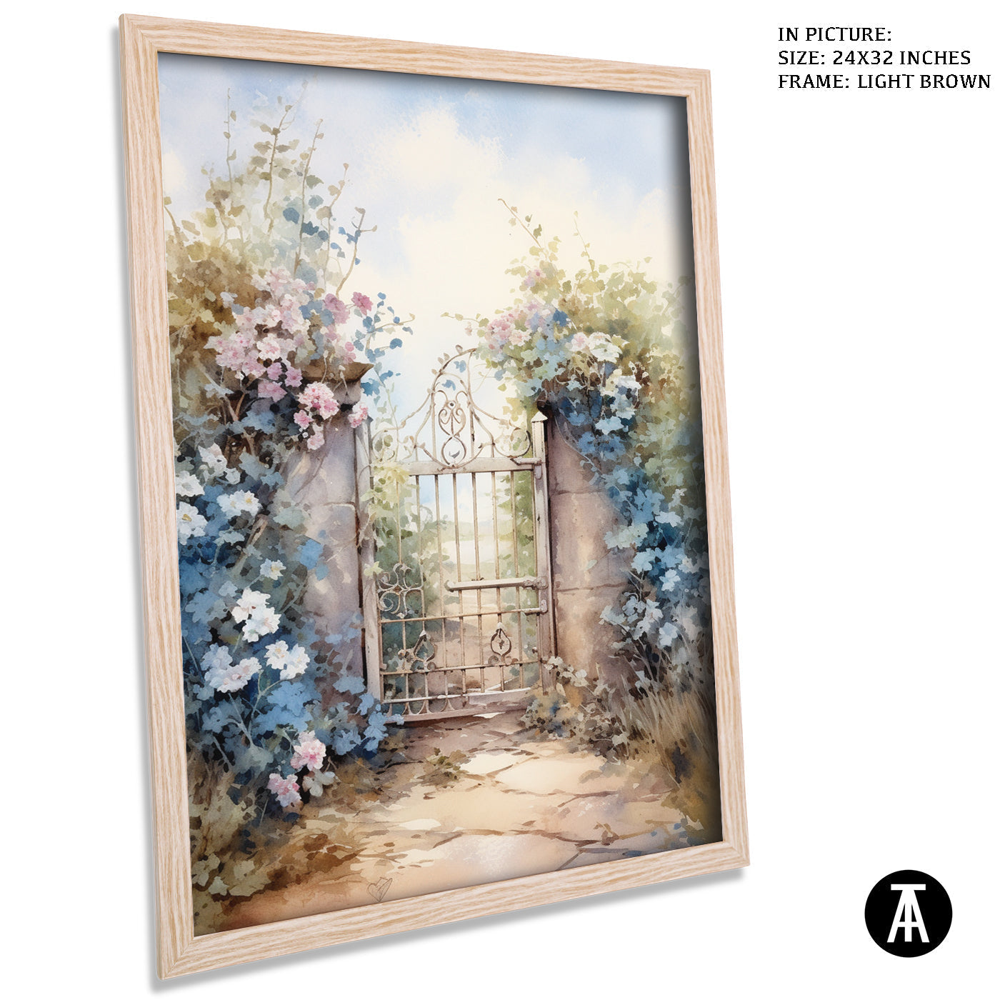 Artwork in Dark Brown Frame