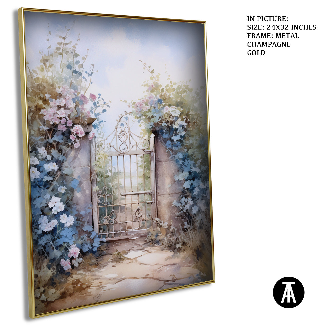 Artwork in Light Brown Frame