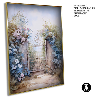 Artwork in Light Brown Frame