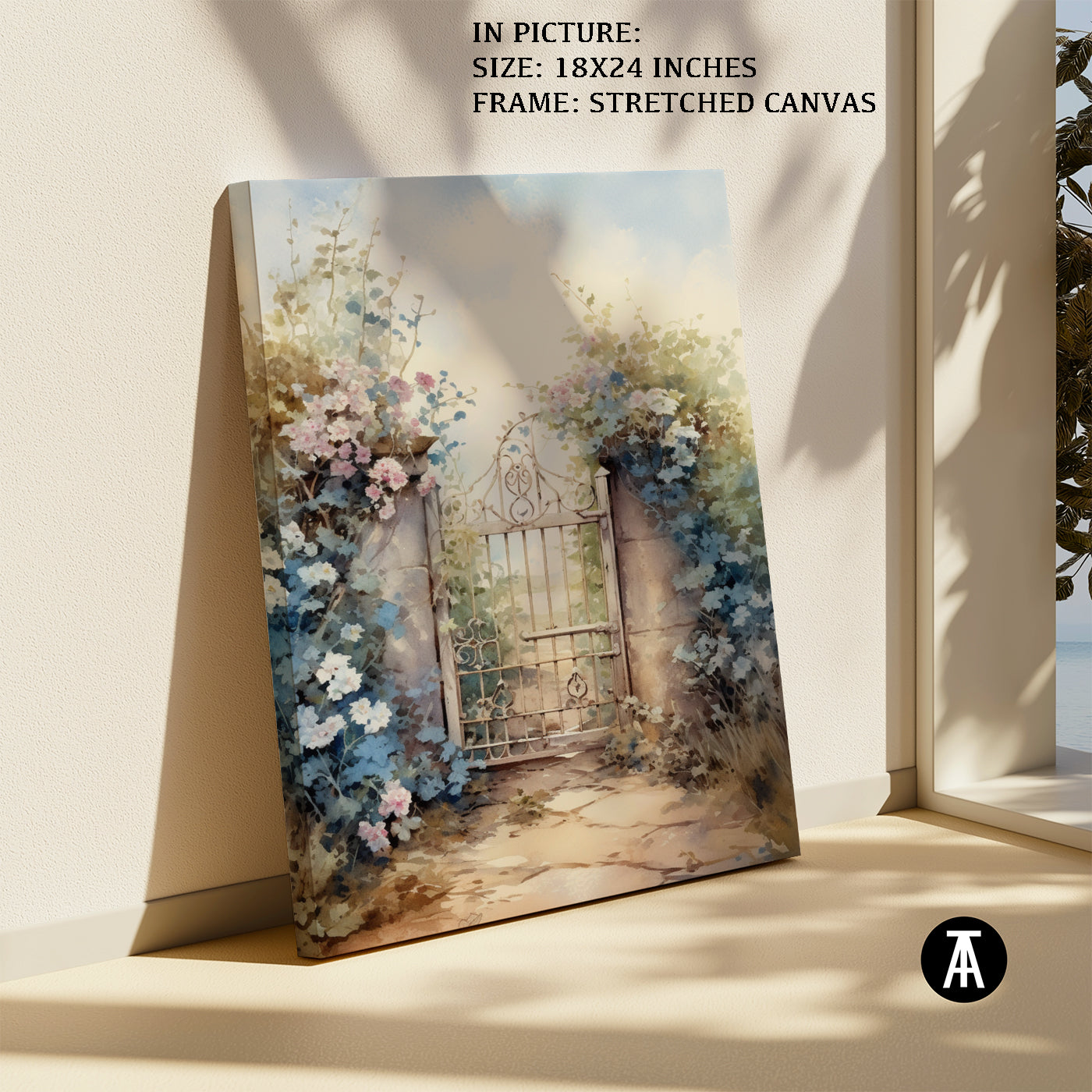 Artwork in Natural Wood Frame