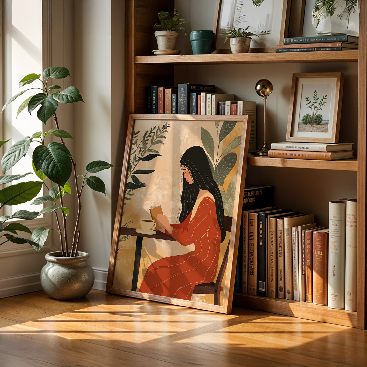 Cafe Art Painting in a Lifestyle Setting