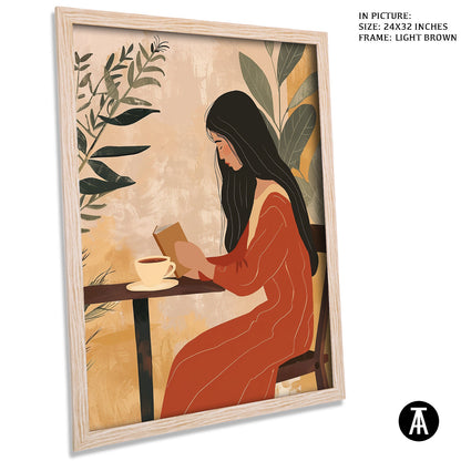 Artwork in Dark Brown Frame