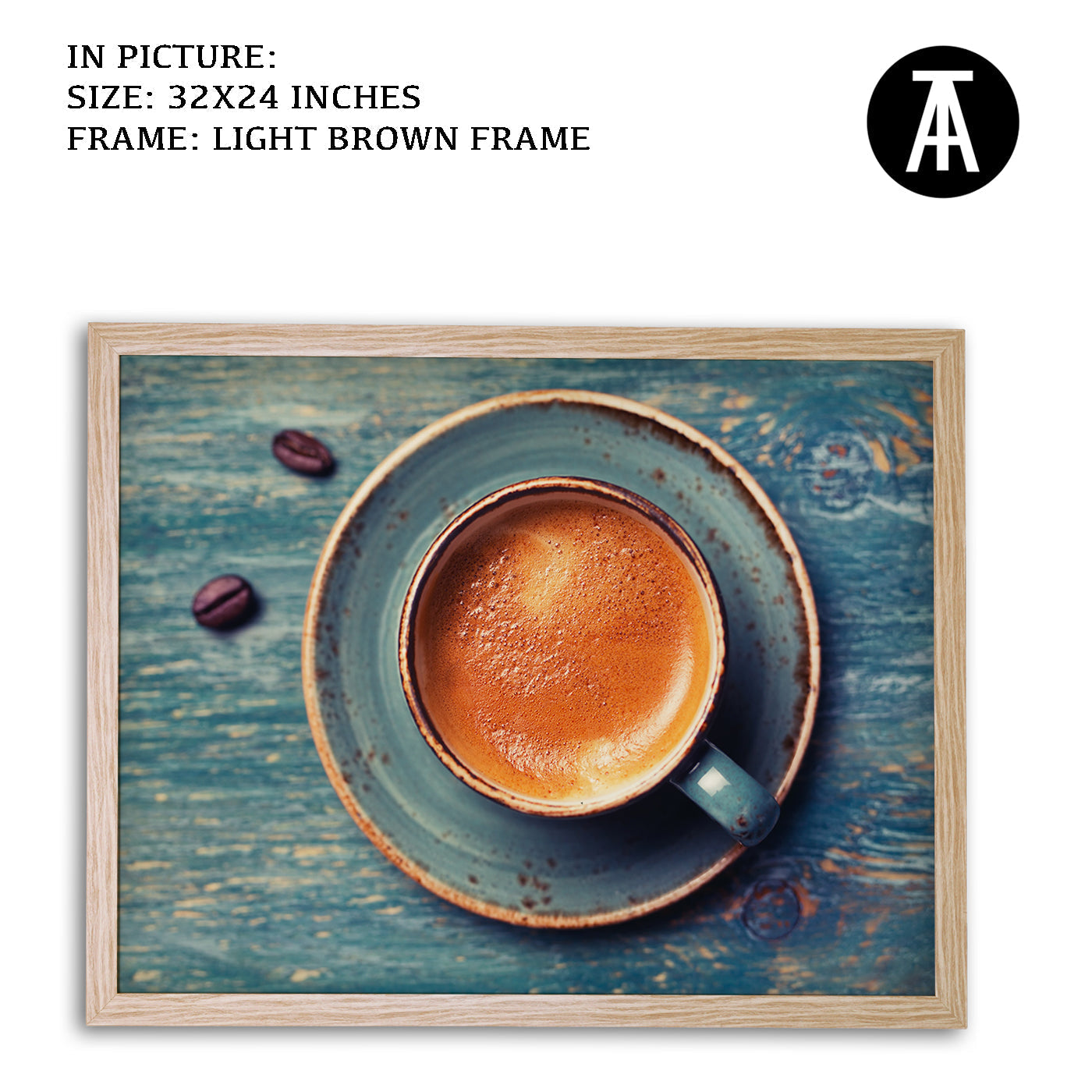 Artwork in Dark Brown Frame