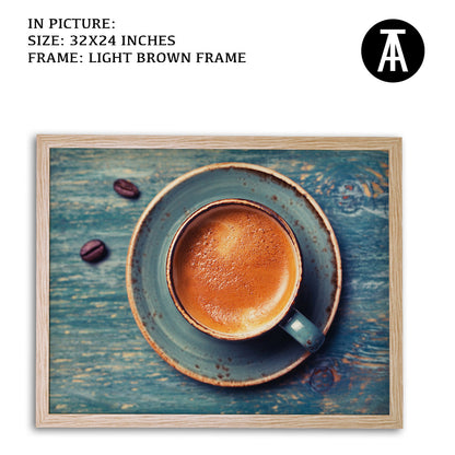 Artwork in Dark Brown Frame
