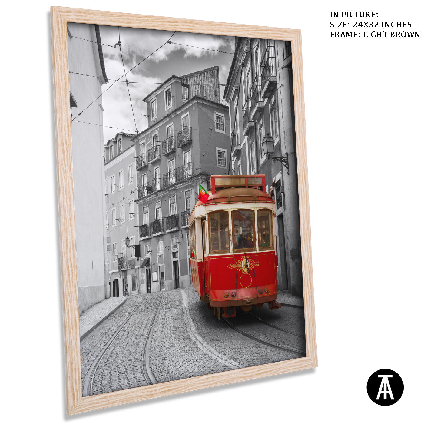 Artwork in Dark Brown Frame