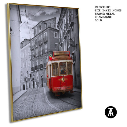 Artwork in Light Brown Frame