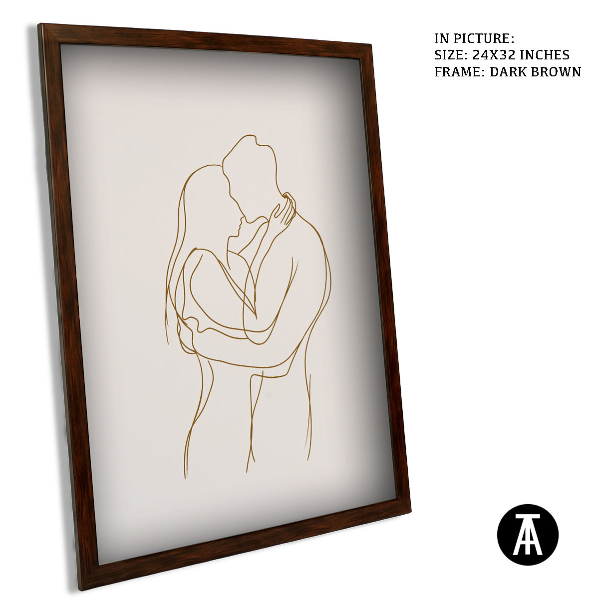 Artwork in Metal Champagne Gold Frame