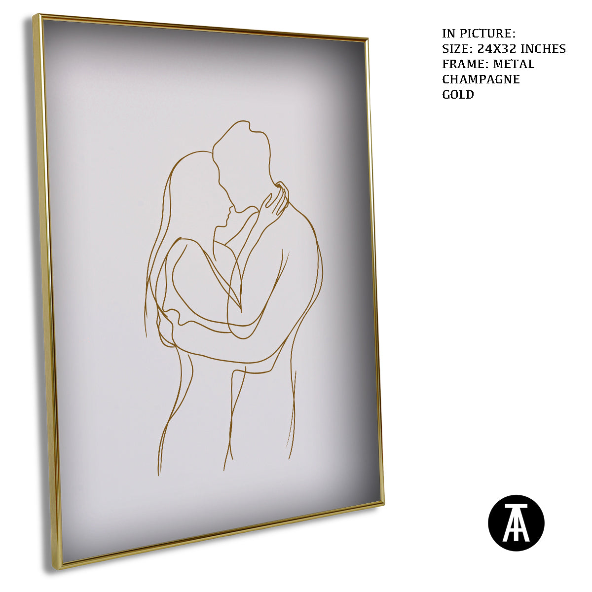 Artwork in Light Brown Frame