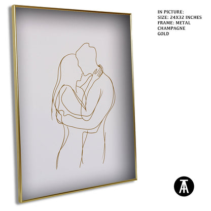 Artwork in Light Brown Frame
