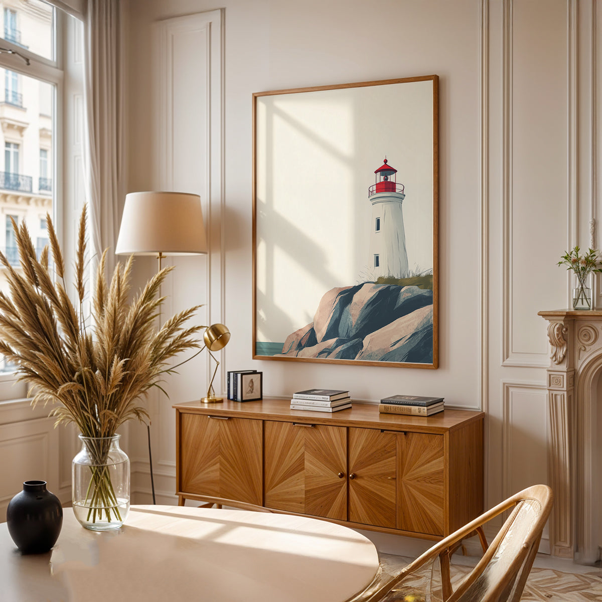 Minimalist Painting in a Lifestyle Setting