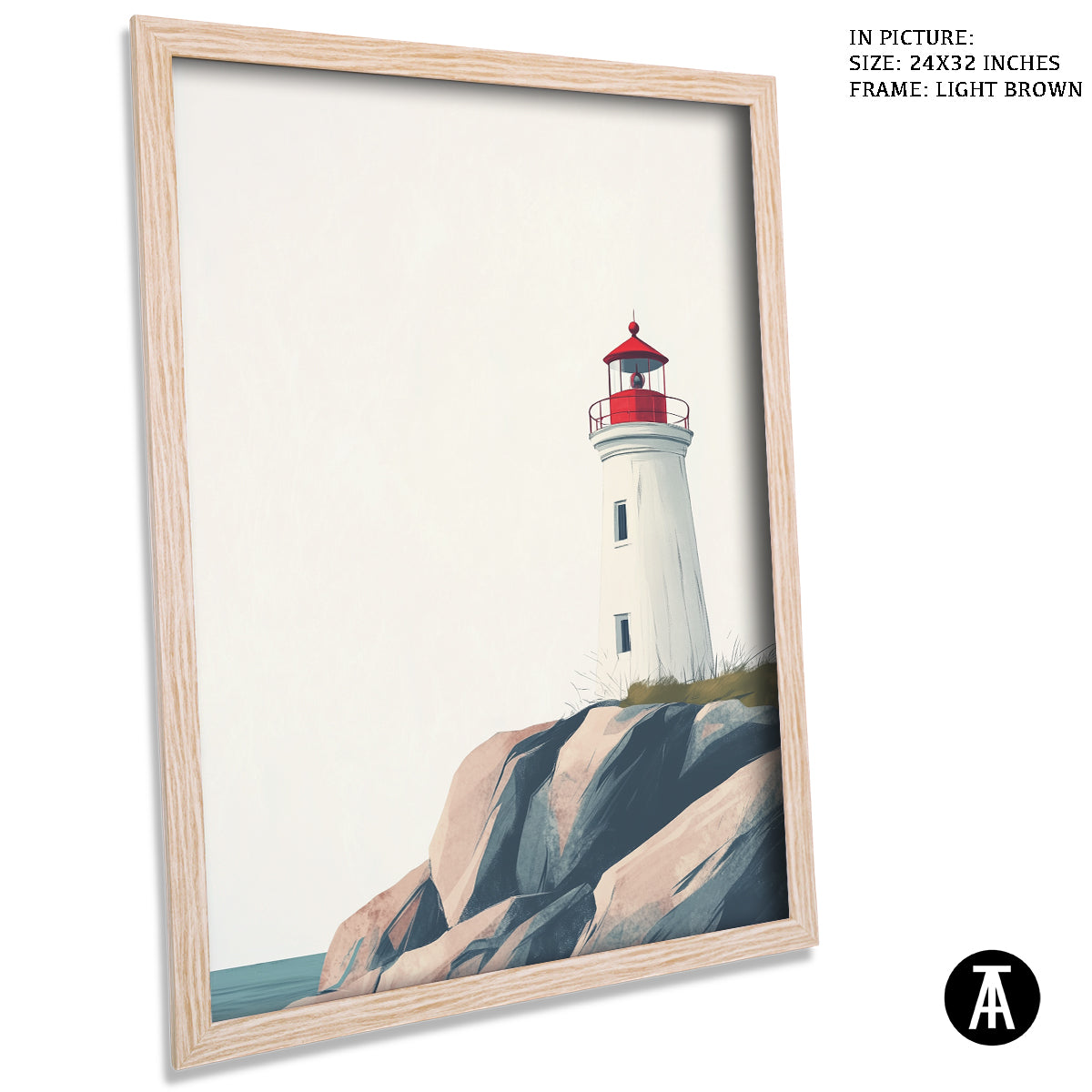 Artwork in Dark Brown Frame