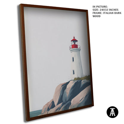 Artwork in Dark Wood Frame