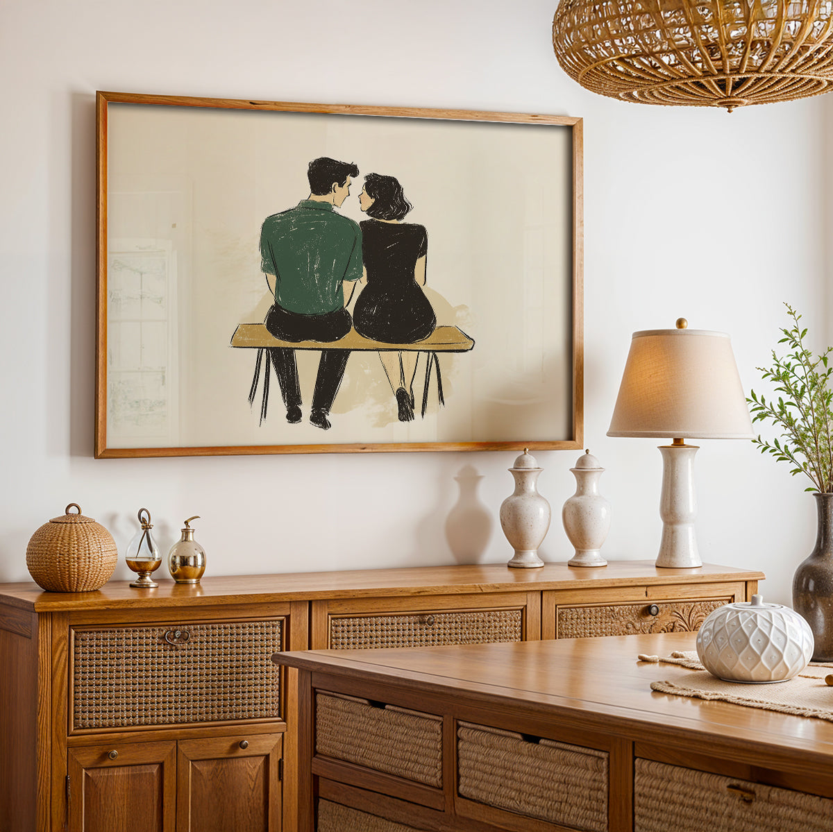 Minimalist Painting in a Lifestyle Setting